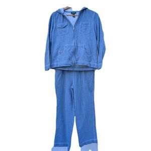 Lauren Ralph Lauren Womens Lounge Set S/M Full Zip Hooded Cardigan Pull On Pants